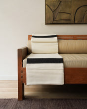 Load image into Gallery viewer, Mason Throw in Ivory w/ Black Stripe
