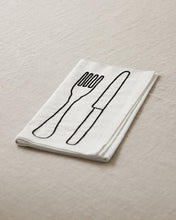 Load image into Gallery viewer, Fourchette &amp; Couteau Embroidered Napkin
