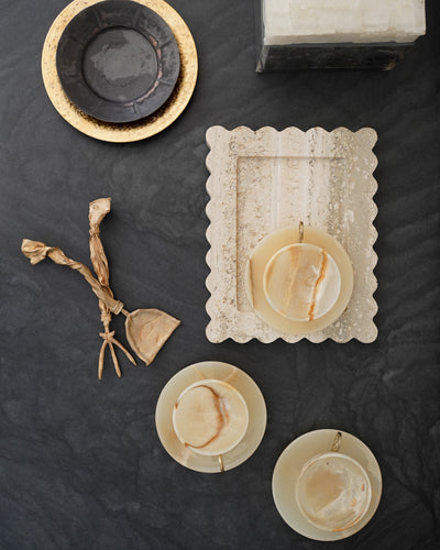 The 810 Tray in Travertine by Anastasio Home