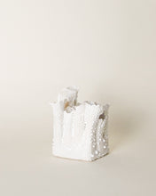 Load image into Gallery viewer, Coral Vase in White Lichen
