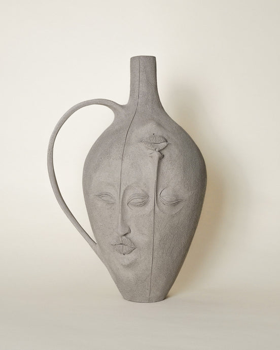 Gray Twin Ceramic Sculpture by Lex Pavone