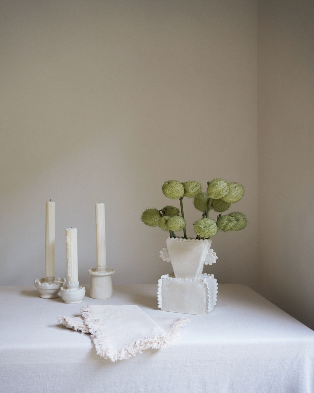 Tall Scalloped Candlestick